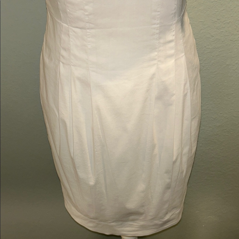 BCBGMaxAzria White Ruffle Mini Dress - Picture 3 of 8